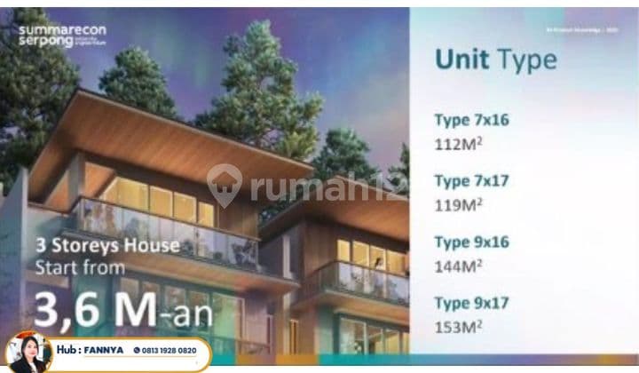 New Residential by Summarecon Promo Cara Bayar Last unit! Rumah FINORE Gading Serpong