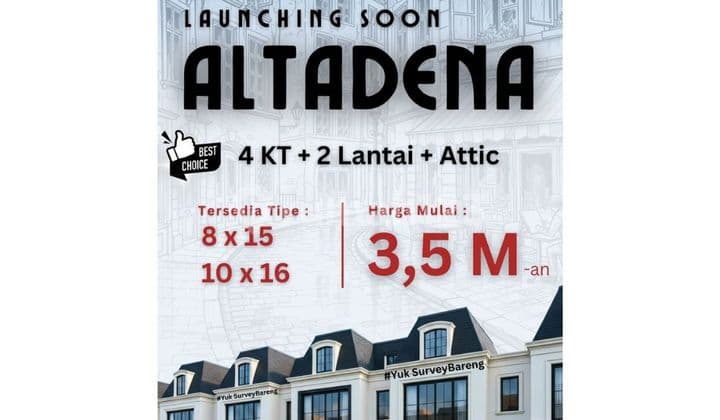 Nilai Tinggi Murah Banget Altadena Gading Serpong Paramount Land 4 Kamar Cuma 3 Man