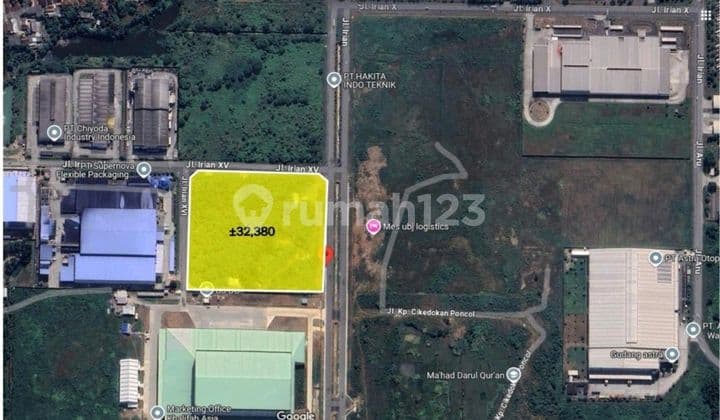 Tanah Kavling Industri Dijual di Kawasan Mm2100 Cikarang Bekasi