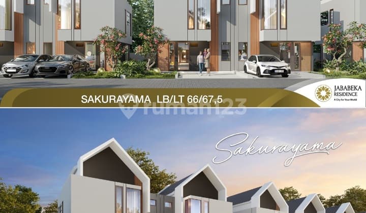 Rumah modern dua lantai fasilitas sport hub di Jababeka