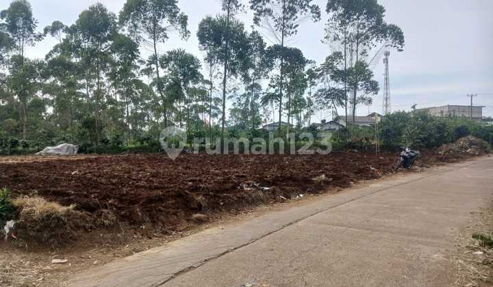 Murah ! Tanah Datar Kebun, View Gunung, Pinggir Jln Desa Cck U/ Villa di Pangalengan Bandung