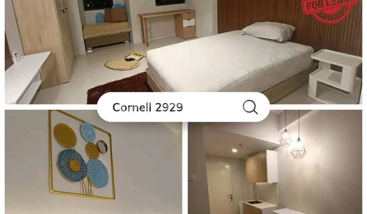 For rent: UC University Ciputra Cornell West Surabaya studio apartment, AC included. For rent: UC University Ciputra Cornell West Surabaya studio apartment, AC included.