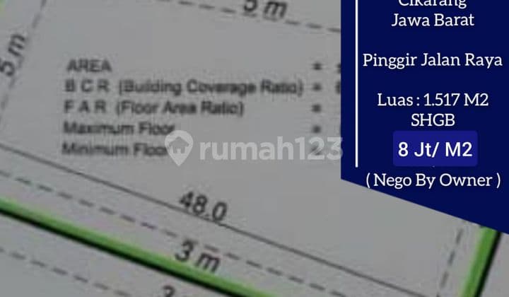 Dijual dan Disewakan Kavling Komersial Deltamas, Cikarang