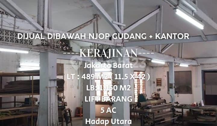 Sold Below Market Value: Warehouse Plus Office in Kerajinan, West Jakarta