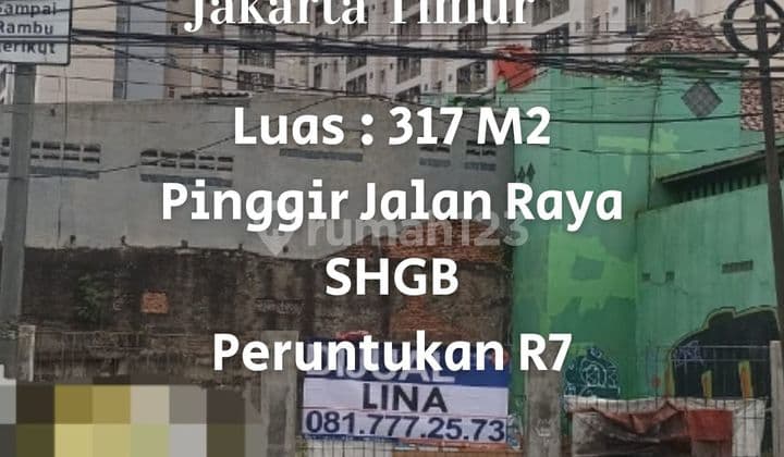 For Sale: Large 317 M2 Land in Perintis, Pulo Gadung, East Jakarta.