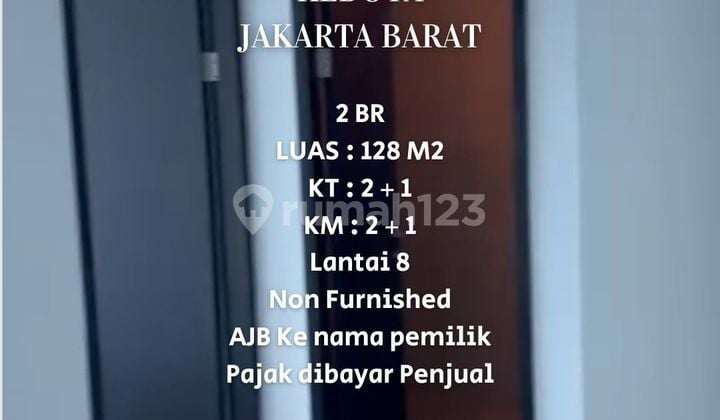 For Sale And For Rent Satu8 Residence Apartment 2 BR. Unfurnished. Kedoya. West Jakarta.