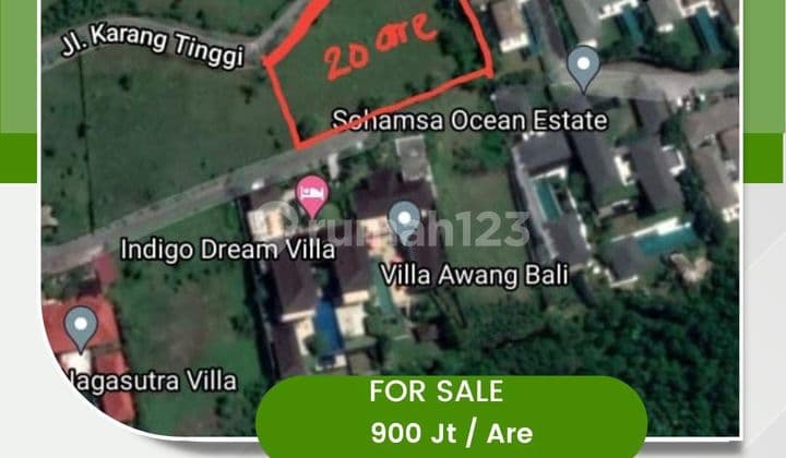 Dijual Kavling Tanah kuta Luas 20 Are, Dekat Pantai Pandawa, Badung . Bali