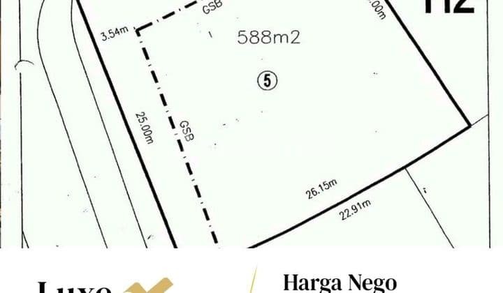 Dijual Murah Kavling Vermont Parkland Luas 588 M. Bsd Tangerang