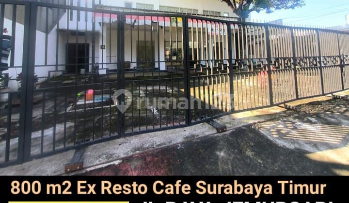 Disewakan 800 M2 Ex Resto / Cafe Jalan Raya Jemursari Surabaya Timur -Parkiran Mobil Luas Komersial Area Cocok Buat Segala Usaha Dekat Raya Prapen, Margorejo Indah, Ubaya Tenggilis Mejoyo