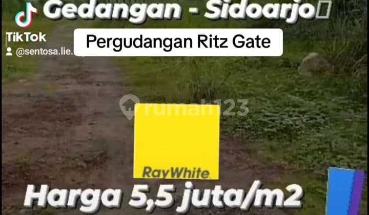 2750 m2 Tanah Industri Pergudangan Ritz Gate Gedangan Sidoarjo - Siap Bangun Sudah URUG -Bisa KPT