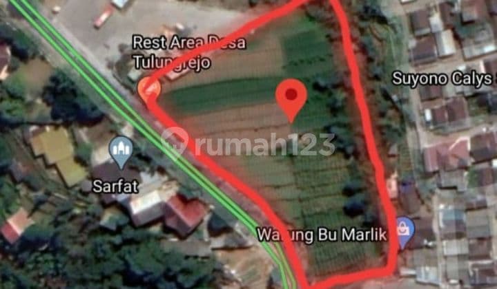Dijual 4975 m2 Tanah BATU Jatim di Jalan Raya Tulungrejo - Bumiaji - Nol Jalan cocok buat Segala Usaha