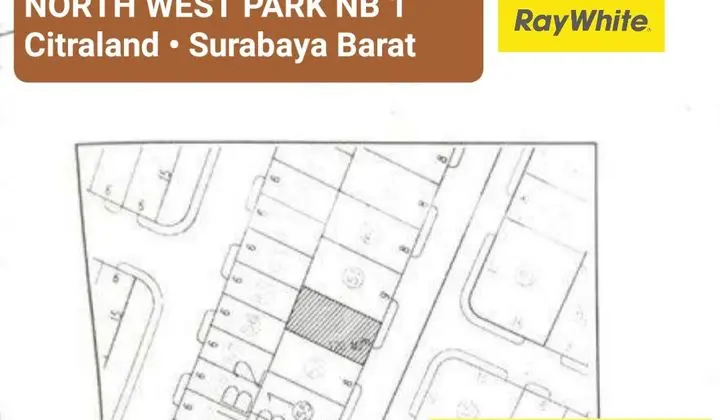 Murah Rp. 9 Jt/m2 Tanah Kavling North West Park Citraland Nb 1 Surabaya Barat Dekat Sekolah Citra Berkat , Sport Center, Bukit Palma