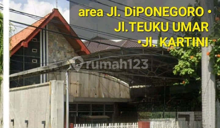 Murah Dijual 393 M2 Rumah Surabaya Pusat Kota Area Jalan Diponegoro - Jalan Teuku Umar - Jalan R A Kartini - Nol Jalan Raya Cocok Buat Segala Usaha
