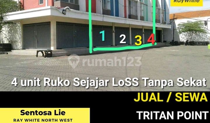 Disewakan 4 Ruko Tritan Point - Raya Kletek- Taman Kletek - Sawunggaling Jemundo Sidoarjo - Parkiran Mobil Luas