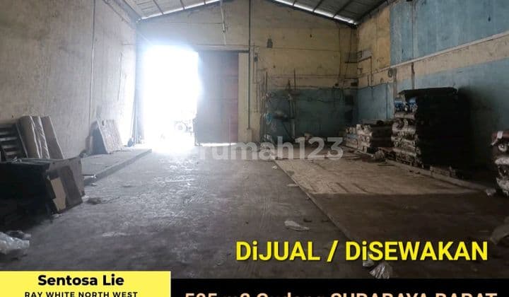 Dijual 505 M2 Gudang Margomulyo Indah - Plus Kantor - Akses Truk Kontainer 40 Feet - Dekat Tandes, Greges, Kalianak