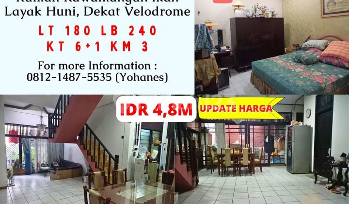 Rumah 2 Lantai Rawamangun Layak Huni Akses Jalan 2 Mobil