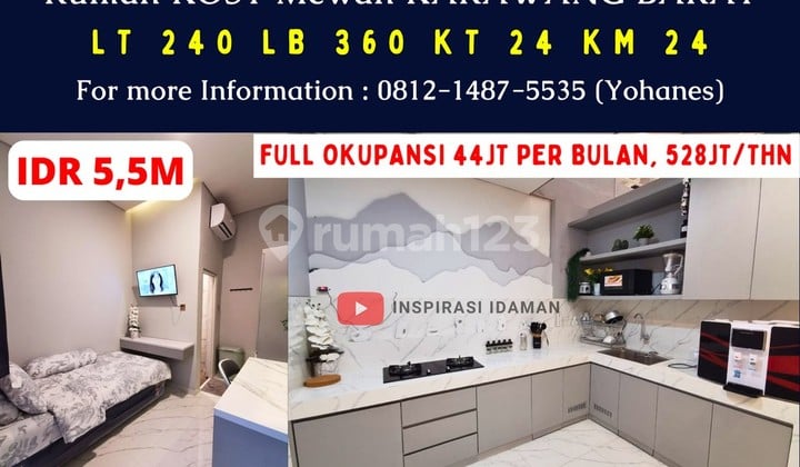 Rumah Kost Mewah 24 Kamar Karawang Barat