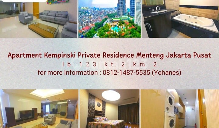 Kempinski Private Residence 2Br Lantai 19 Sangat Strategis