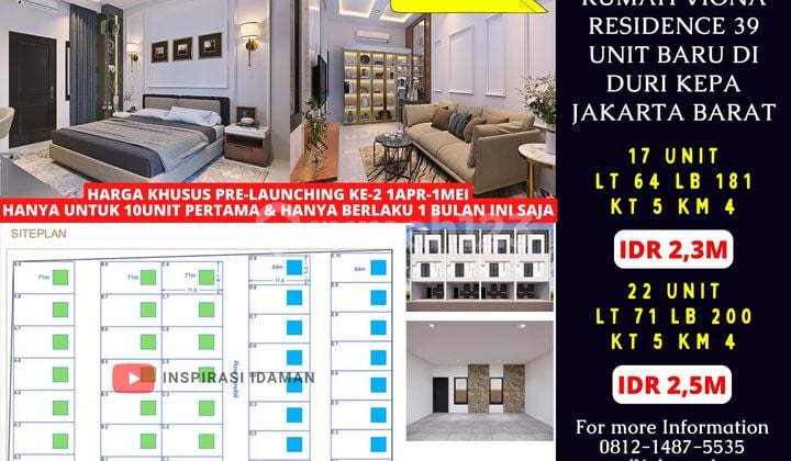 Rumah Viona Residence 39 Unit Baru di Duri Kepa Jakarta Barat