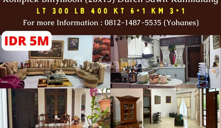 Rumah Komplek Billymoon Luas 300 (20X15) Duren Sawit Kalimalang