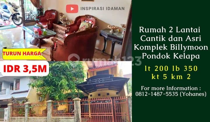 Rumah Cantik dan Asri Komplek Billymoon Pondok Kelapa