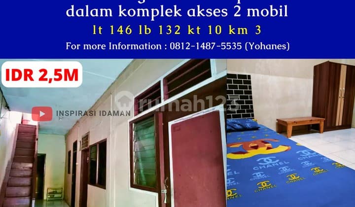 Rumah Hitung Tanah 146Mtr Cempaka Putih Cocok Utk Kost