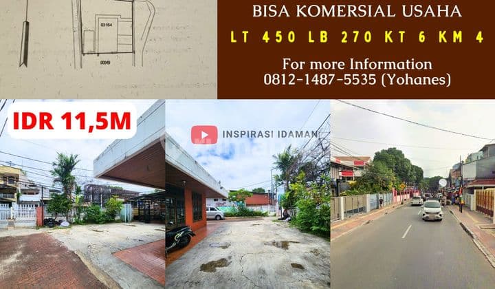 Rumah 450Mtr Salemba Tengah bisa Komersial Usaha