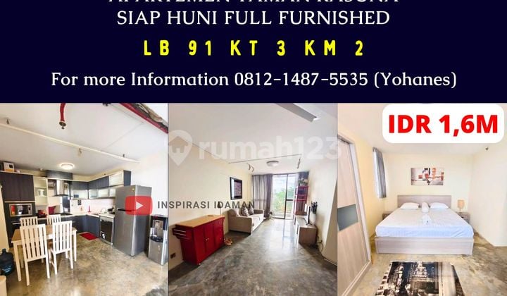 Apt Taman Rasuna 3Br 91Mtr Tower 8 Lantai Rendah Full Furnished