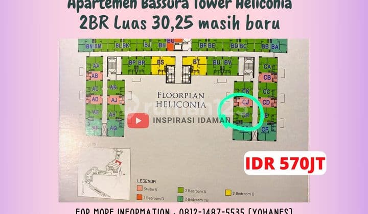 Apartemen Bassura Tower Heliconia Masih Baru