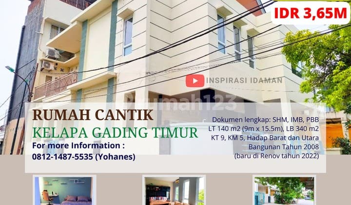 Rumah Cantik 3 Lantai Kelapa Gading Timur Pt Hii