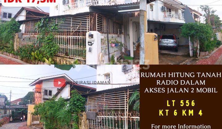 Rumah Hitung Tanah Radio Dalam Akses Jalan 2 Mobil