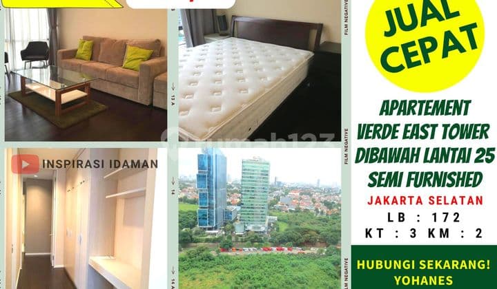 Apartement Verde East Tower 3Br 172Mtr Semi Furnished