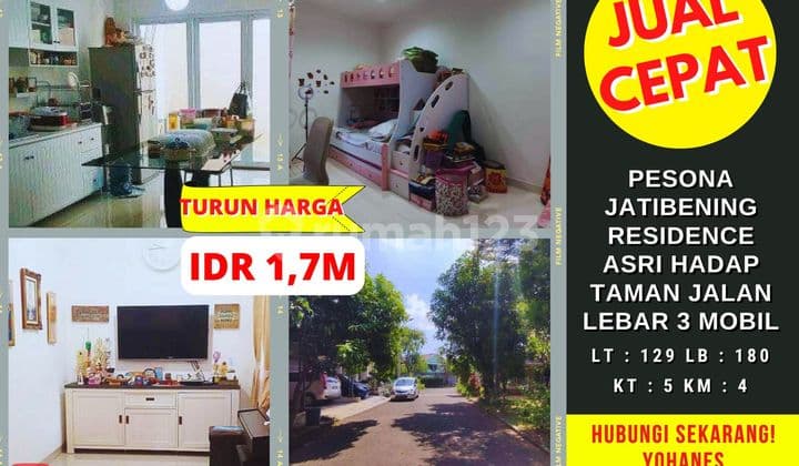 Rumah Pesona Jatibening Residence Lingkungan Asri Akses 3 Mobil