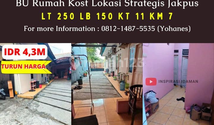Bu Rumah Kost 11 Kamar Strategis Tanah Abang Dekat Sudirman