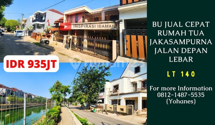Bu Jual Cepat Rumah Tua Bekasi Barat Jalan Depan Lebar