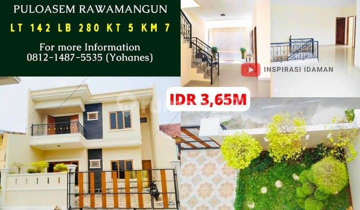 Rumah 2 Lantai Siap Huni Puloasem Rawamangun