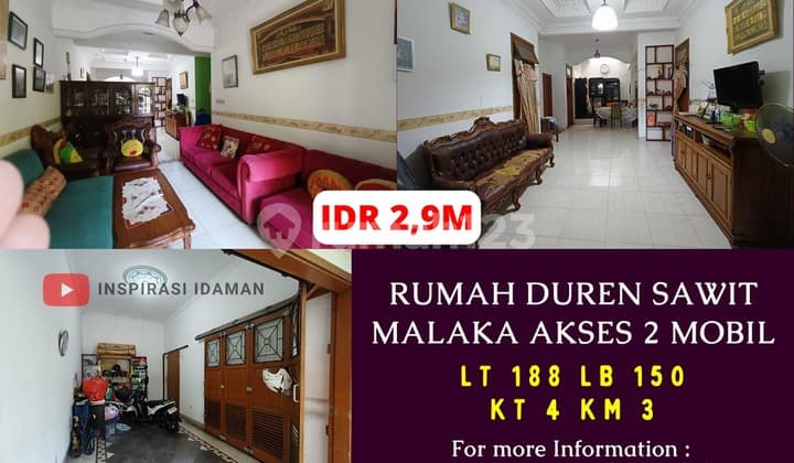 Rumah Duren Sawit Malaka 188Mtr Akses 2 Mobil