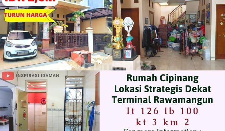 Rumah Cipinang Akses 2 Mobil Strategis Dekat Terminal Rawamangun