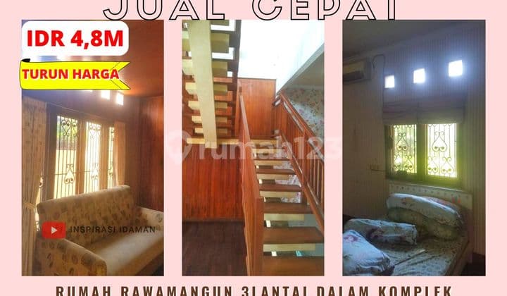 Rumah 3 Lantai Luas 310 Dalam Komplek Rawamangun