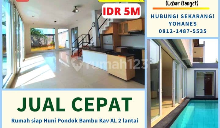 Rumah Siap Huni Pondok Bambu Kav Al 2 Lantai
