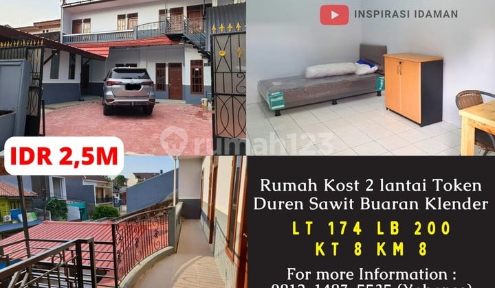 Rumah Kost 2 Lantai Token Akses 2 Mobil Duren Sawit Buaran