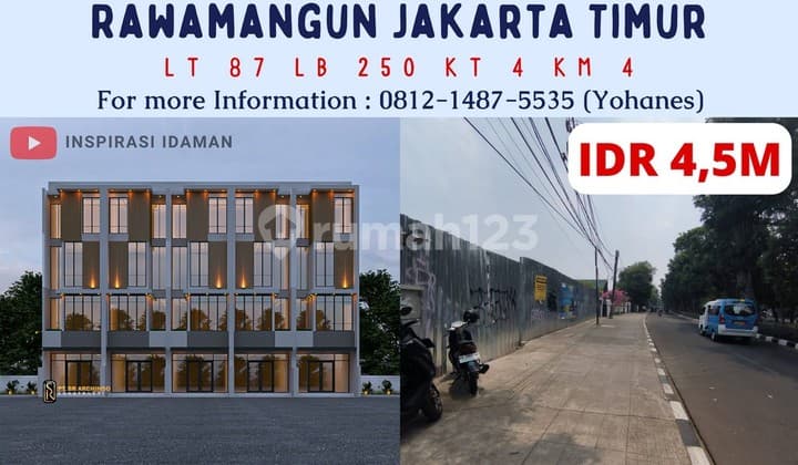 Ruko Dekat Rs Persahabatan Rawamangun Jakarta Timur