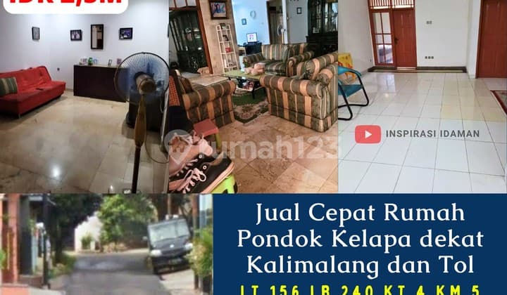 Rumah 156Mtr Pondok Kelapa Dekat Kalimalang dan Tol