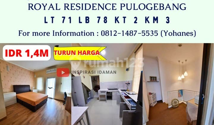 Rumah Minimalis Full Furnished Royal Residence Pulogebang