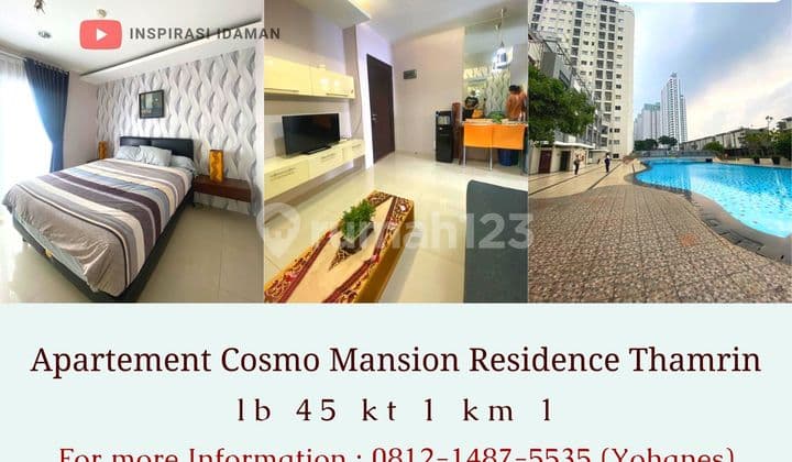 Cosmo Mansion Residence 1Br 45Mtr Lantai 21 Thamrin Jakarta Pusat