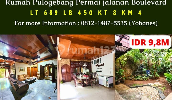 Rumah Pulogebang Permai 689Mtr Jalanan Boulevard