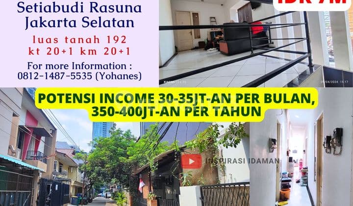 Rumah Kost Dijual 20Kt Hitung Tanah Setiabudi Rasuna Sudirman