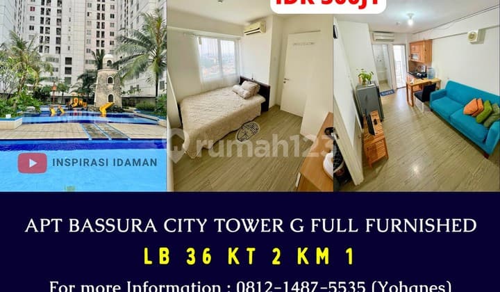 Apt Bassura City Tower G 2Br Full Furnished