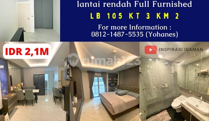 Gading Resort Moi 3Br 105M² Lantai 2 Full Furnished