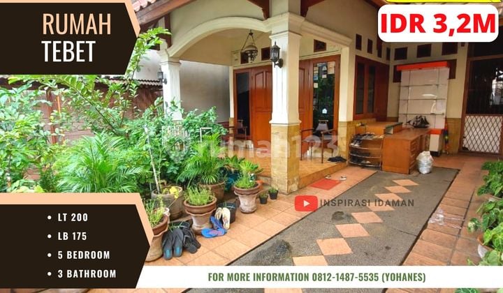 Rumah Tebet Bukit Duri 200Mtr 2 Lantai Akses 2 Mobil